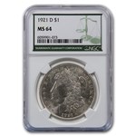 1921-D Morgan Dollar MS-64 NGC (Green Label)