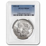 1921-D Morgan Dollar MS-64 PCGS