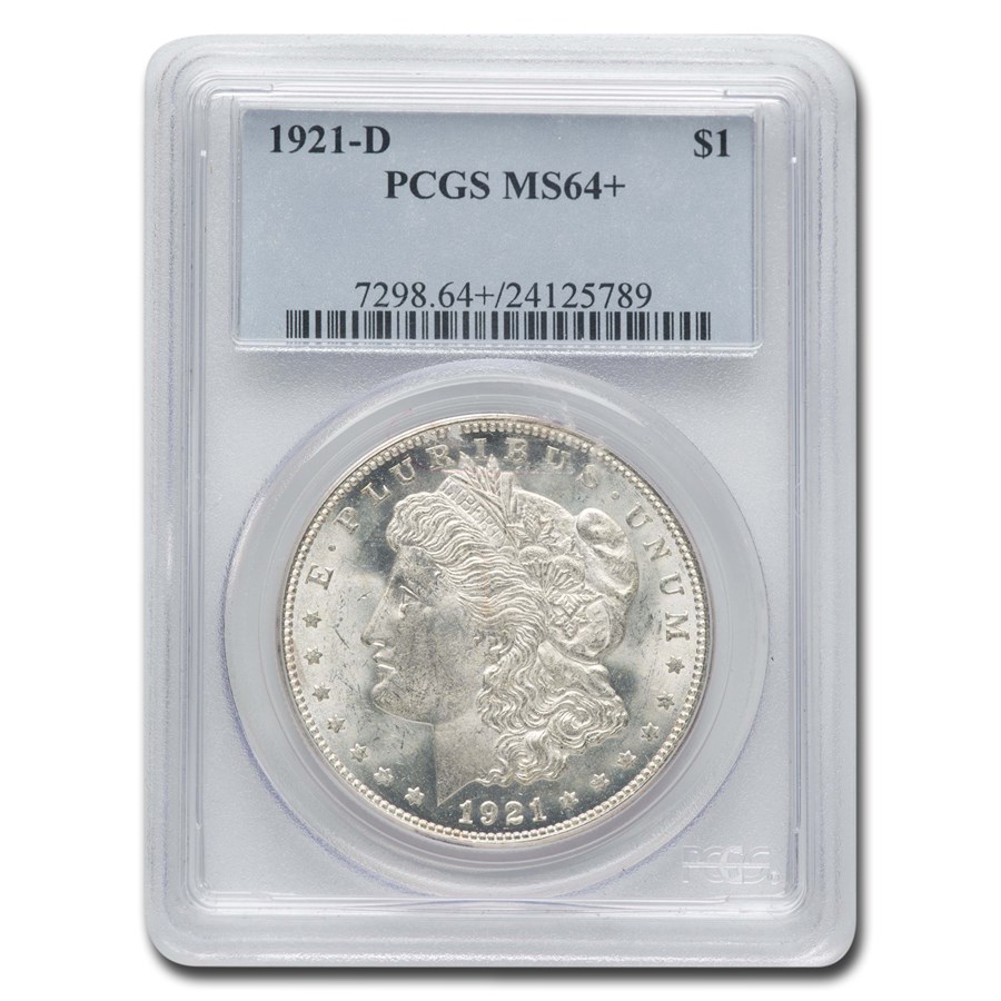 1921-D Morgan Dollar MS-64+ PCGS