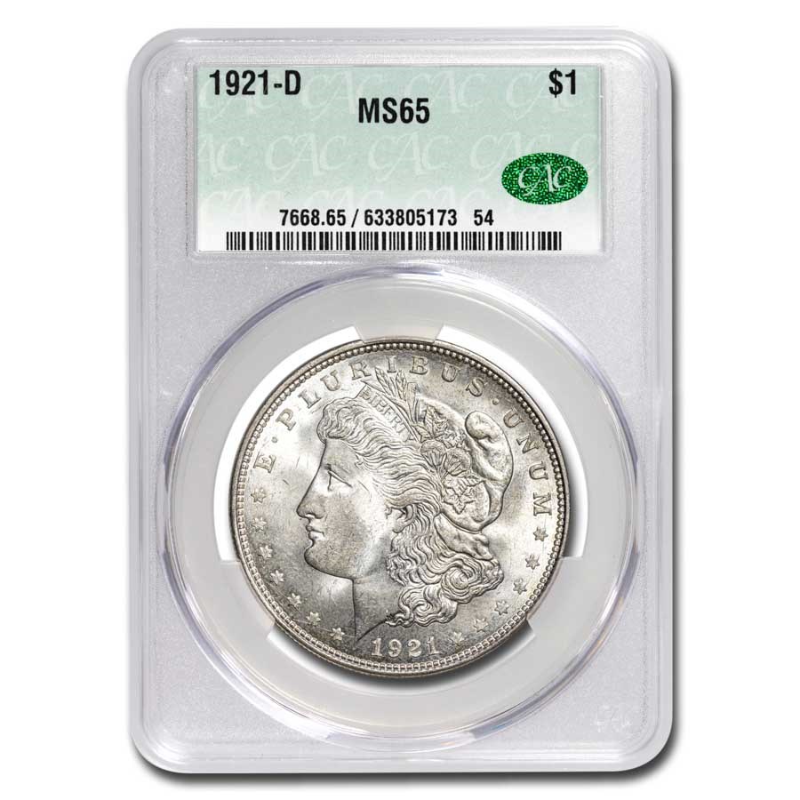 1921-D Morgan Dollar MS-65 CACG