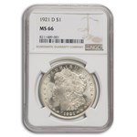 1921-D Morgan Dollar MS-66 NGC