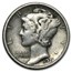 1921 Mercury Dime VF