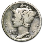 1921 Mercury Dime VG