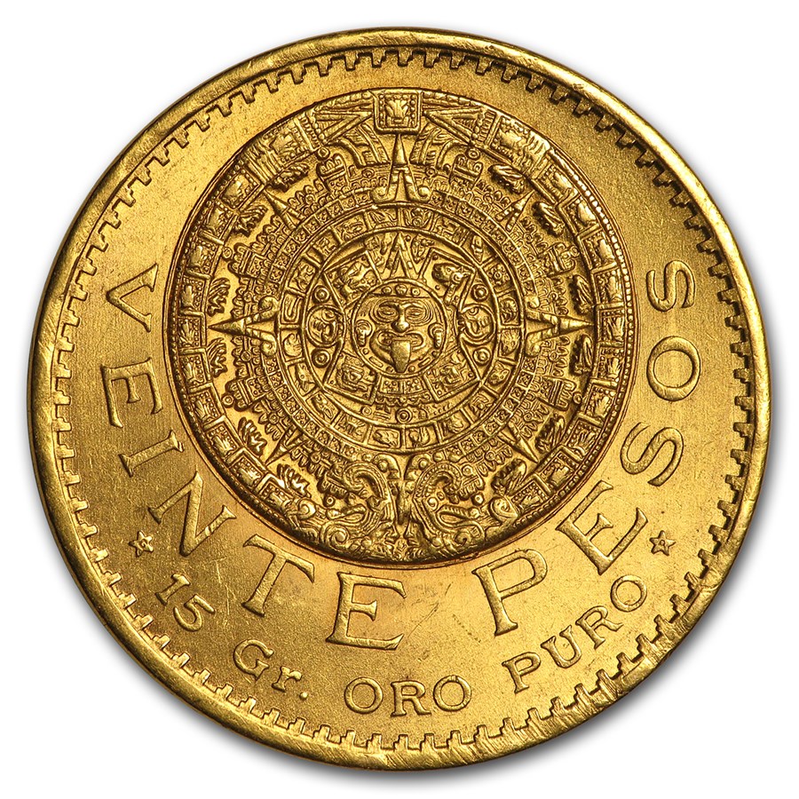 1921 Mexico Gold 20 Pesos BU