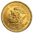 1921 Mexico Gold 20 Pesos BU