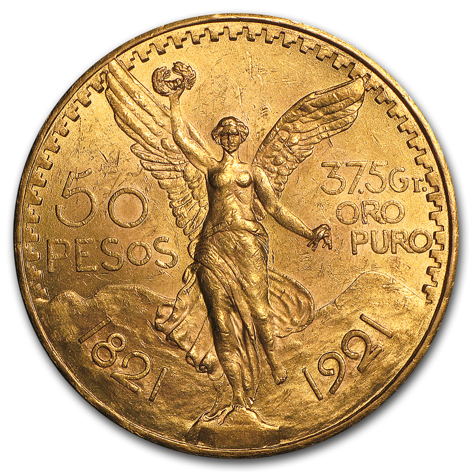 Buy 1921 Mexico Gold 50 Pesos BU APMEX