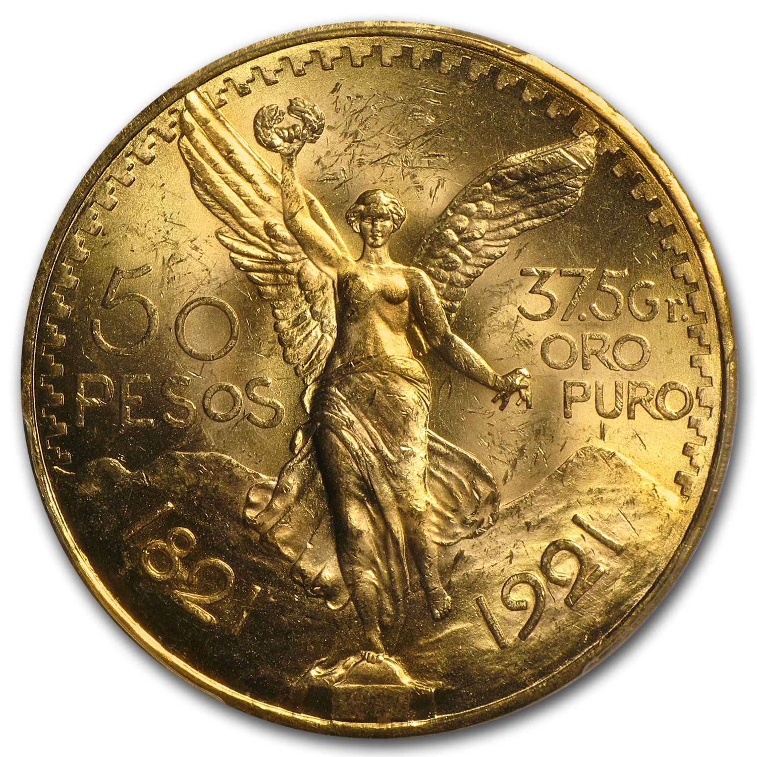 Buy 1921 Mexico Gold 50 Pesos MS-62 PCGS | APMEX