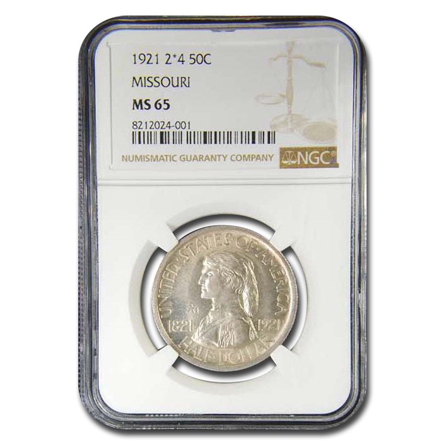 1921 Missouri Centennial Half Dollar MS-65 NGC (2x4)