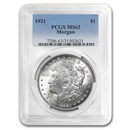 1921 Morgan Dollar MS-63 PCGS