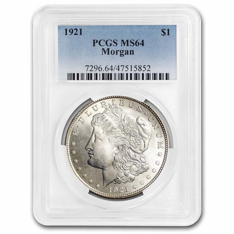 1921 Morgan Dollar MS-64 PCGS