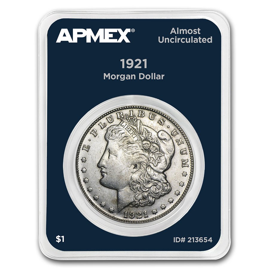 Buy 1921 Silver Dollar APMEX Card AU APMEX