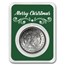 1921 Morgan Silver Dollar BU - w/Merry Christmas Card