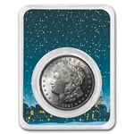 1921 Morgan Silver Dollar BU - w/Snowy Village Card