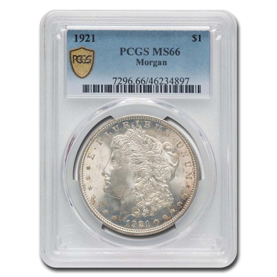 1921 Morgan Silver Dollar MS-66 PCGS