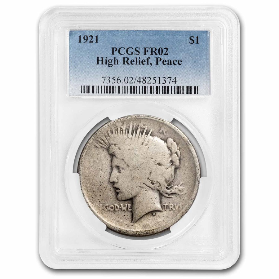 1921 Peace Dollar Fair-2 PCGS (High Relief)