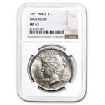 1921 Peace Dollar MS-63 NGC