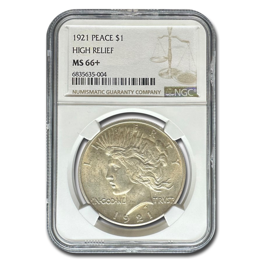 1921 Peace Dollar MS-66+ NGC