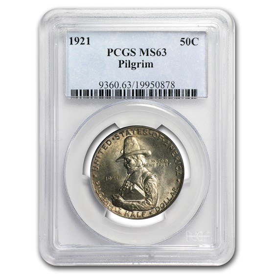 Buy 1921 Pilgrim Tercentenary Half Dollar MS-63 PCGS | APMEX