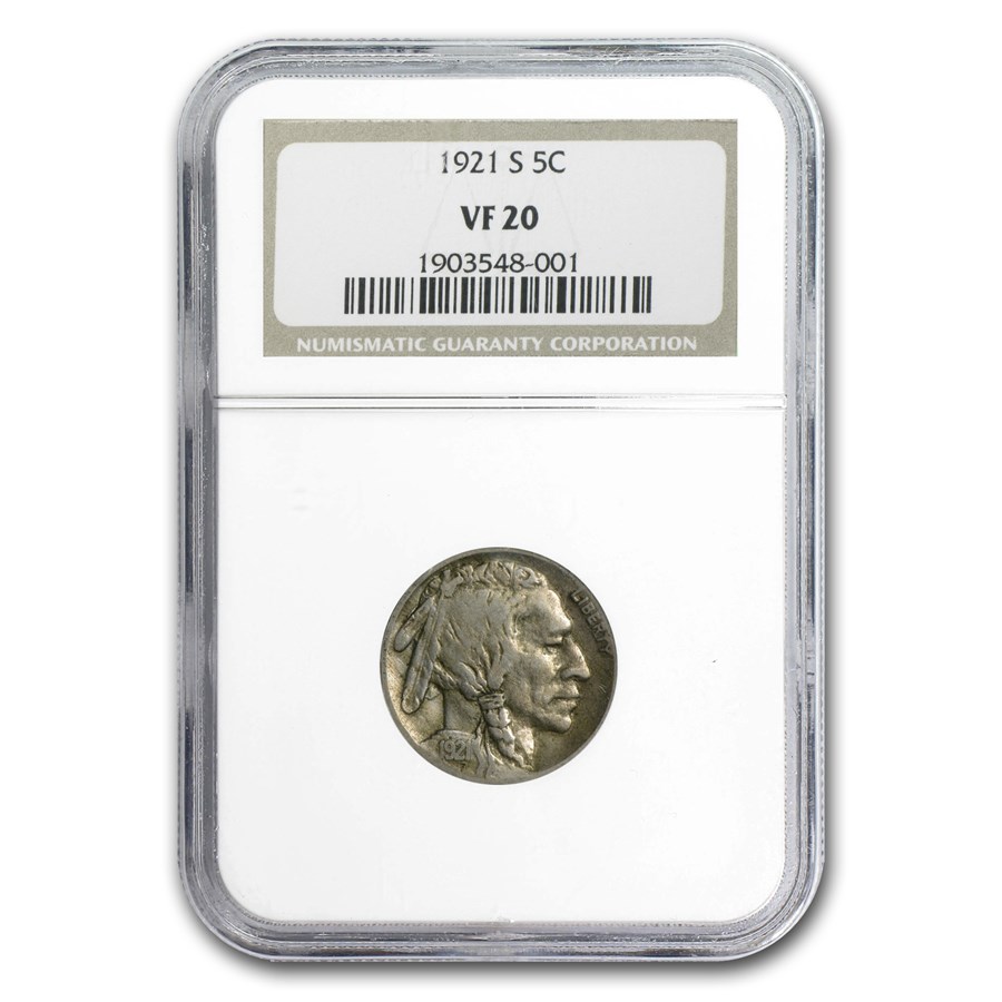 Buy 1921-S Buffalo Nickel VF-20 NGC | APMEX