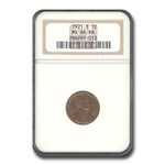 1921-S Lincoln Cent MS-64 NGC (Red/Brown)