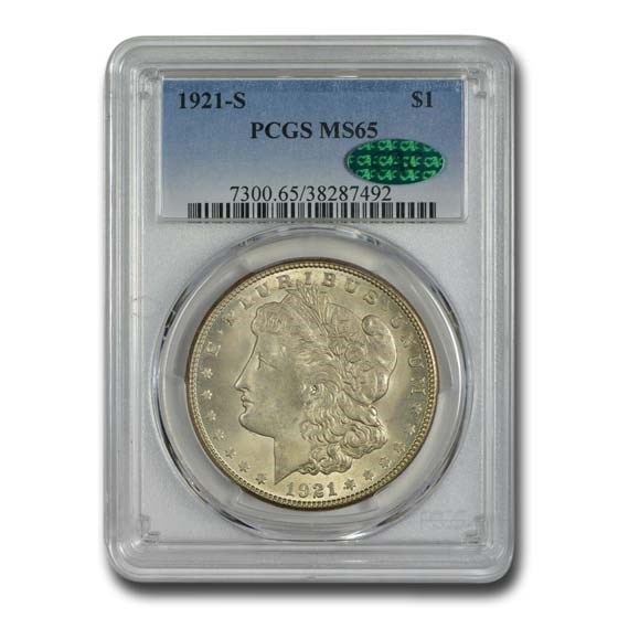 Buy 1921-S Morgan Dollar MS-65 PCGS CAC | APMEX