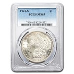 1921-S Morgan Dollar MS-65 PCGS