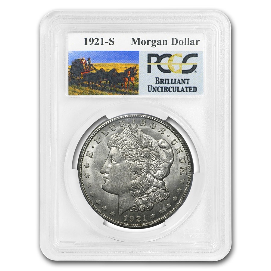 1921-S Stage Coach Morgan Dollar BU PCGS