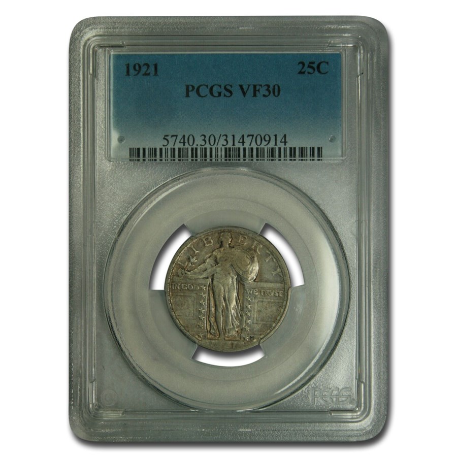 1921 Standing Liberty Quarter VF-30 PCGS