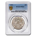 1921 Walking Liberty Half Dollar MS-64 PCGS