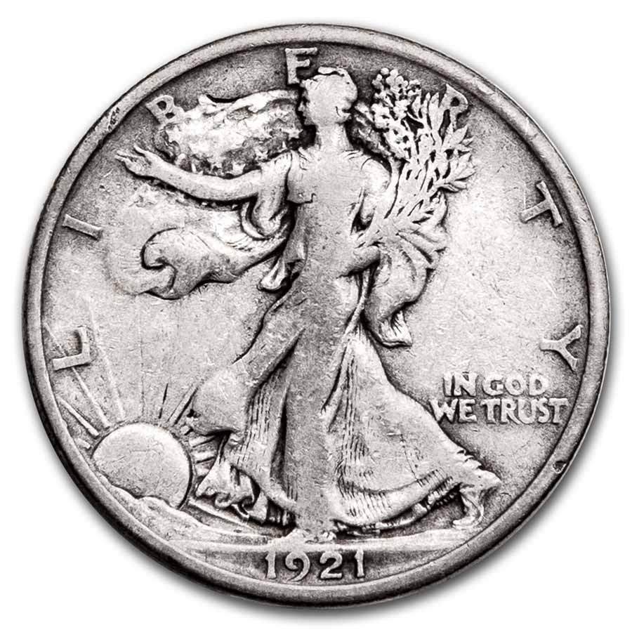 1921 Walking Liberty Half Dollar VF