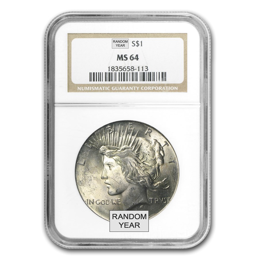 1922-1935 Peace Dollars MS-64 NGC