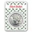 1922-1935 Peace Silver Dollar BU - w/Merry Christmas Card