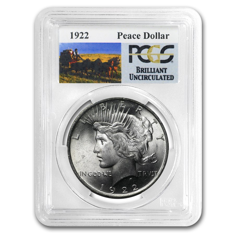 1922-1935 Stage Coach Peace Dollar BU PCGS