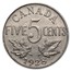1922-1936 Canada 5 Cents George V Avg Circ