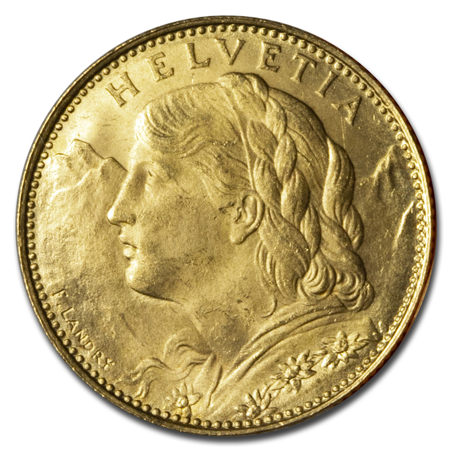 Buy 1922 B Switzerland Gold 10 Francs BU | APMEX