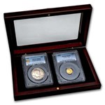 1922 Grant Memorial w/Star MS-64 PCGS Gold and Silver set w/Box