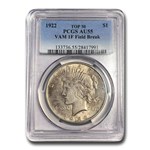 1922 Peace Dollar AU-55 PCGS (VAM 1F Field Break Top 50)