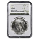 1922 Peace Dollar MS-64 NGC (Green Label)