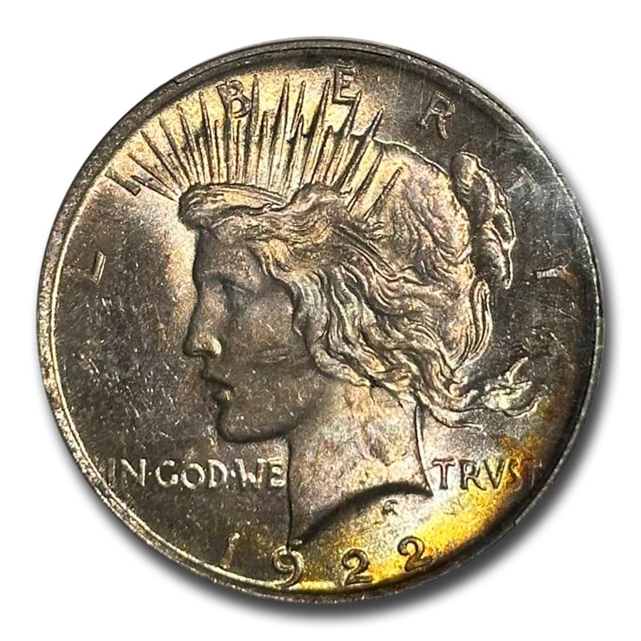 1922 Peace Dollar MS-65 PCGS (Toned)