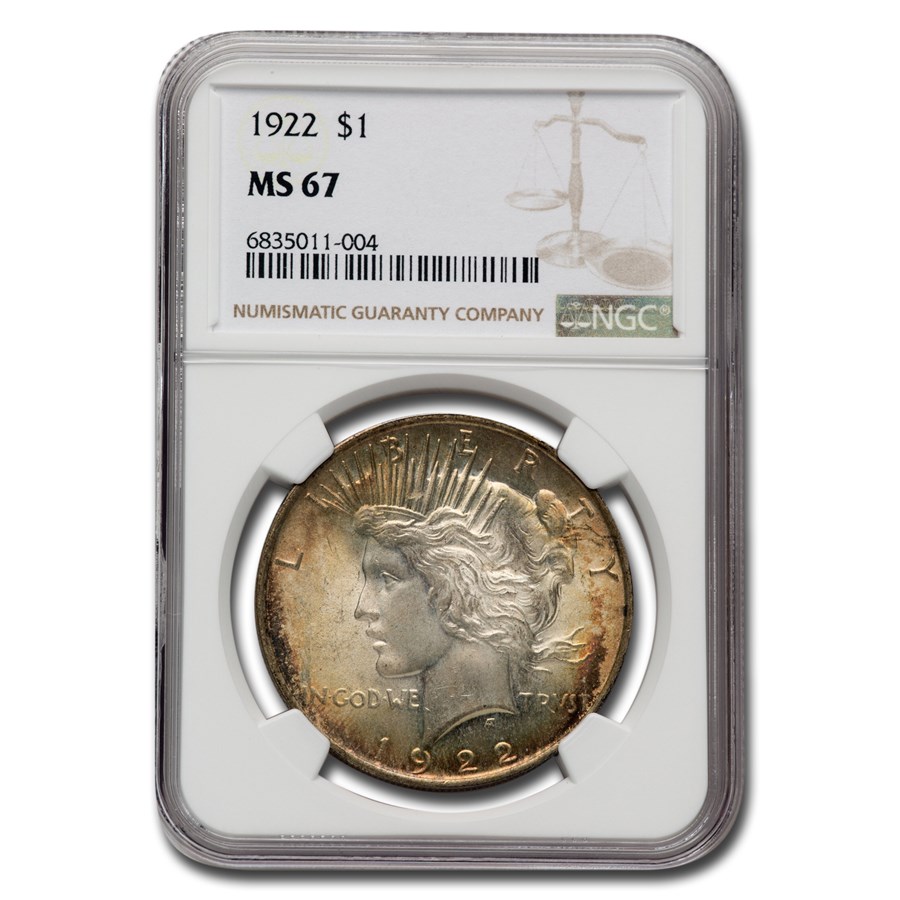 1922 Peace Dollar MS-67 NGC