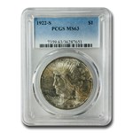 1922-S Peace Dollar MS-63 PCGS