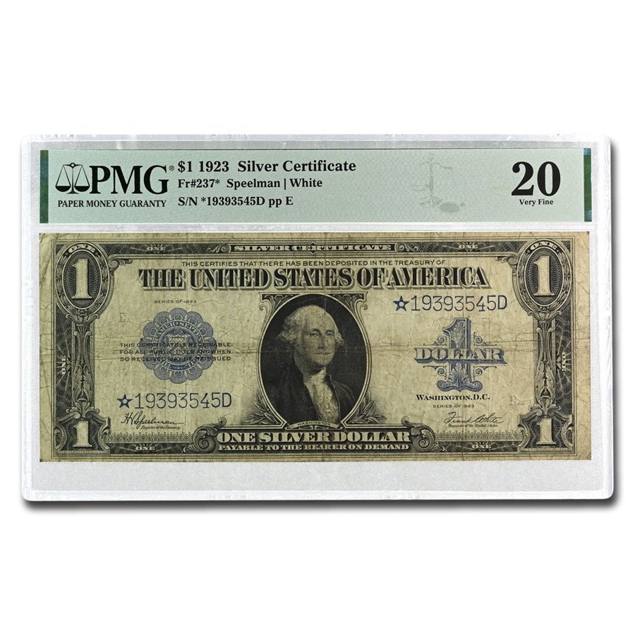 1923 $1.00 Silver Certificate VF-20 PMG (Fr#237)