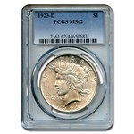 1923-D Peace Dollar MS-62 PCGS