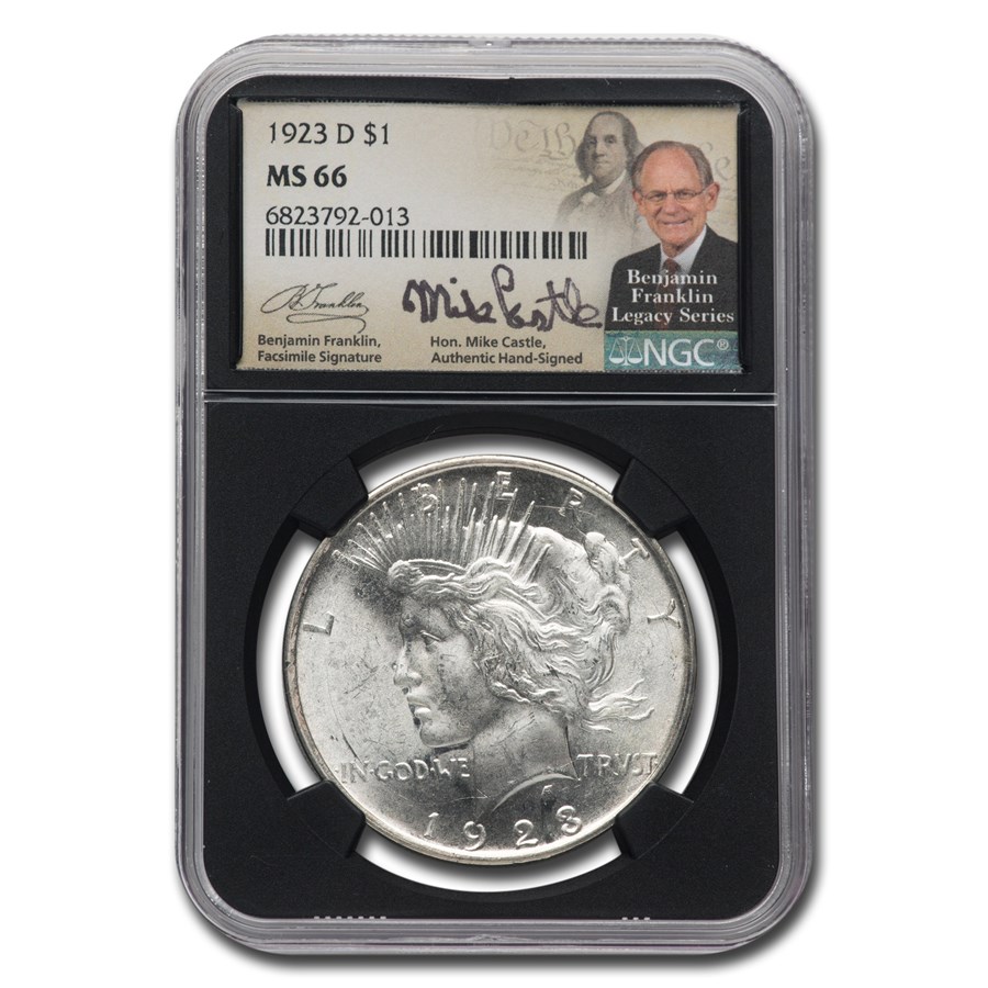 1923-D Peace Dollar MS-66 NGC (Castle)