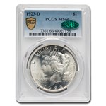 1923-D Peace Dollar MS-66 PCGS CAC