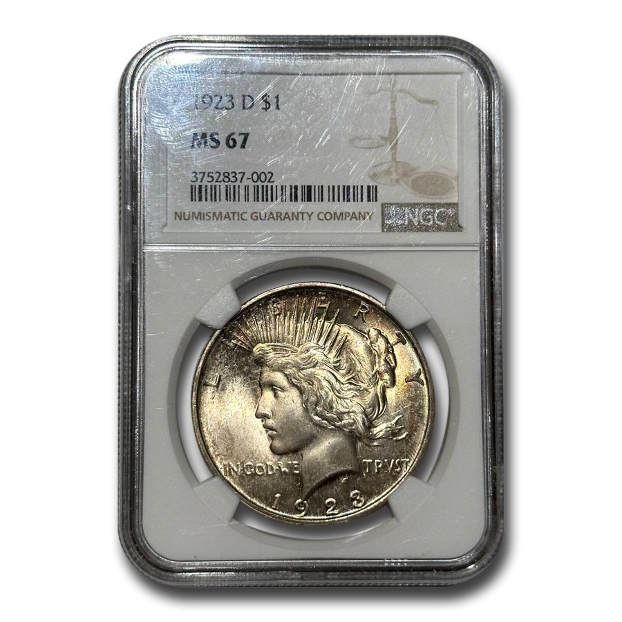 1923-D Peace Dollar MS-67 NGC