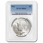 1923 Peace Dollar MS-62 PCGS