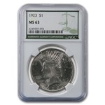 1923 Peace Dollar MS-63 NGC (Green Label)