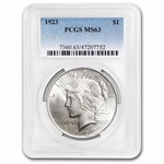 1923 Peace Dollar MS-63 PCGS