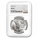 1923 Peace Dollar MS-64 NGC